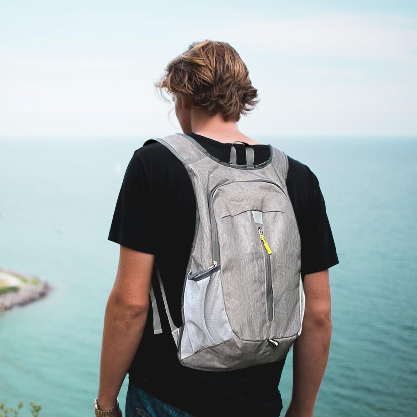 Lightweight Hiking Backpack 20L Foldable Small Travel Hiking Daypack Camping Backpack Water Resistant Packable Outdoor Cycling Back Pack Sports Shoulder Bag for Women Men (Gray)