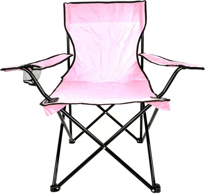 Folding Portable Outdoor Camping Chair[Large] (Pink)