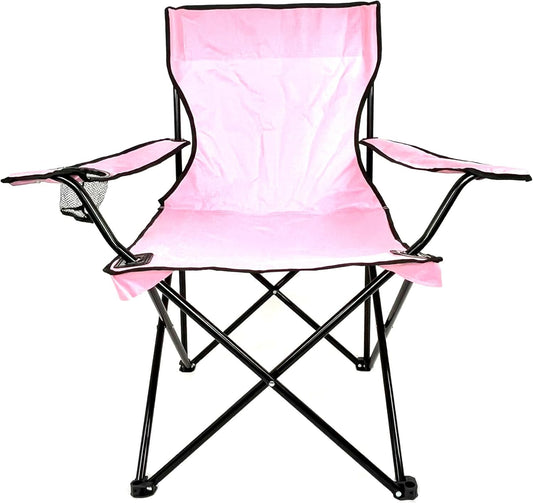Folding Portable Outdoor Camping Chair[Large] (Pink)
