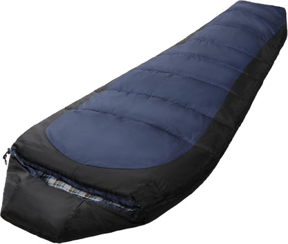 Cold Weather Mummy Sleeping Bag, Warm Flannel Cotton Sleeping Bag, 2 lbs/ 4 lbs Filling