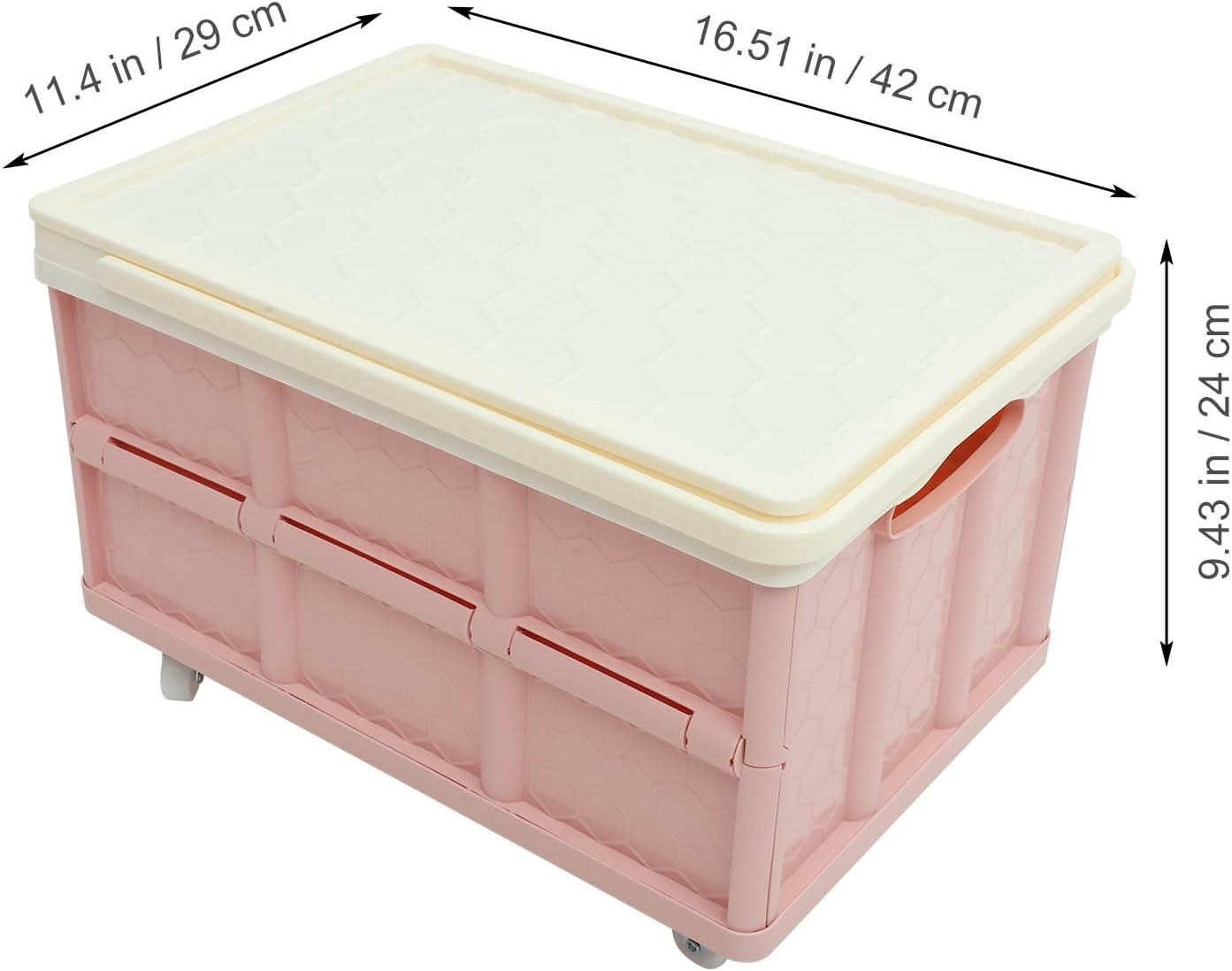 Moving Boxes Foldable Storage Bins with Lids Collapsible Storage Box Utility Wagon Camping Garden Shopping Cart Grocery Toy Clothes Books Container With Wheel Collapsible Storage Bins