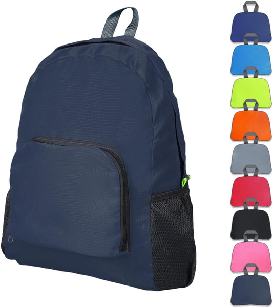 Lightweight Hiking Backpack, Ultralight Waterproof Foldable Travel Bag for Women and Men (Navy Blue)