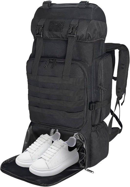 80L 100 liters Hiking Backpack Camping Rucksack, Men Outdoor Travel Climbing Knapsack Mountaineering Trekking Backpack