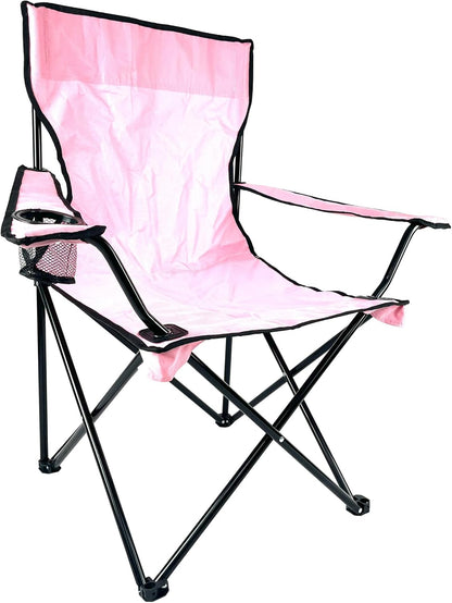 Folding Portable Outdoor Camping Chair[Large] (Pink)