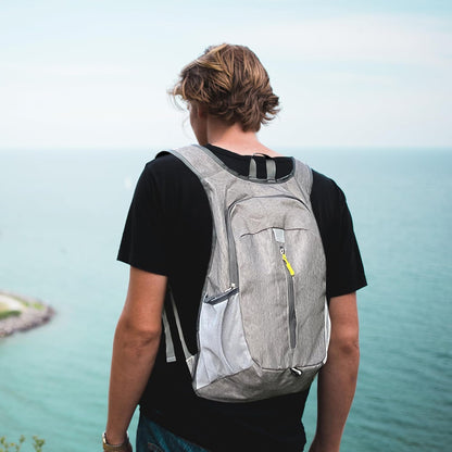 Lightweight Hiking Backpack 20L Foldable Small Travel Hiking Daypack Camping Backpack Water Resistant Packable Outdoor Cycling Back Pack Sports Shoulder Bag for Women Men (Gray)