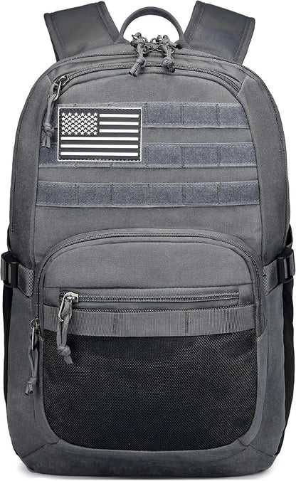 Military Tactical Backpack for Men Army 3 Days Assault Pack Bag with  System for Outdoor Adventures (grey, 25L)